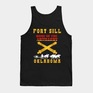 Fort SIll, Home of Artillery w Cassion - Gold X 300 Tank Top